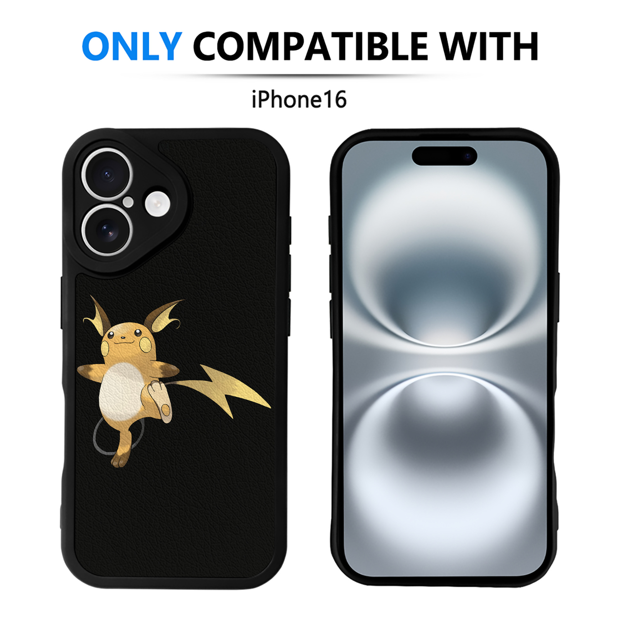 （画像用） ポケットモンスター Pokémon 【iPhone 16シリーズ対応】シリコンスマホケース（レザー調） 材質：シリコン